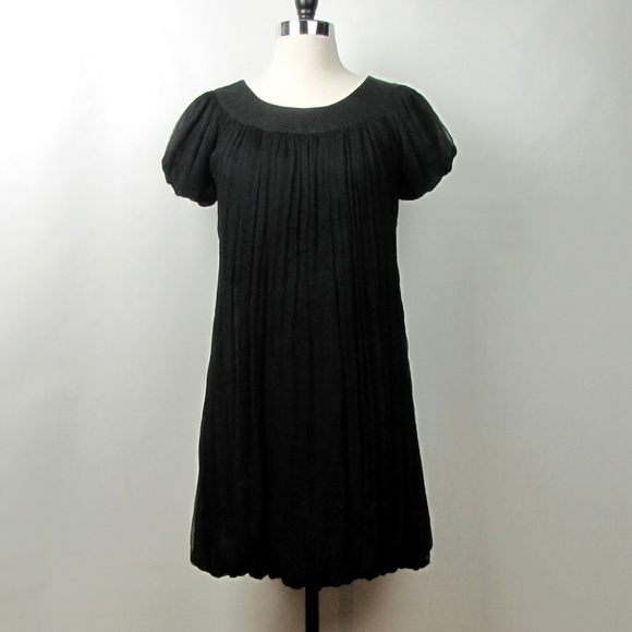 Catherine Malandrino Black Silk Bubble Dress Sz 0 - Picture 1 of 7